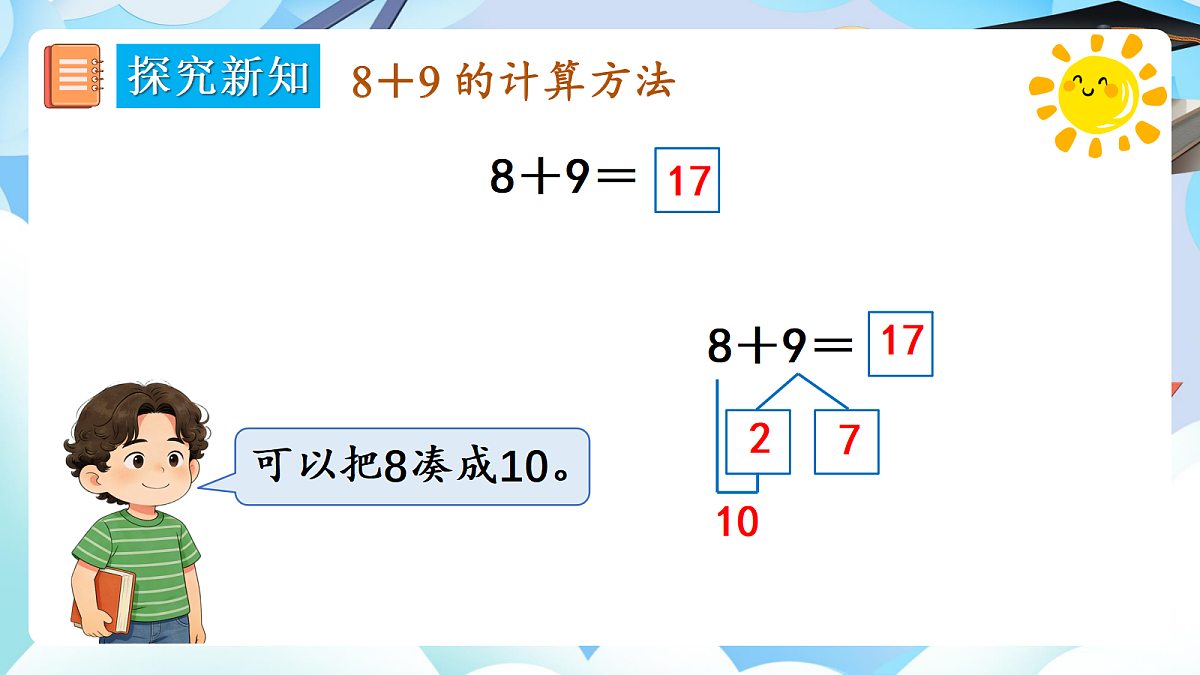 人教版小学数学一年级上册 第4课时《8、7、6加几（2）》课件第6页