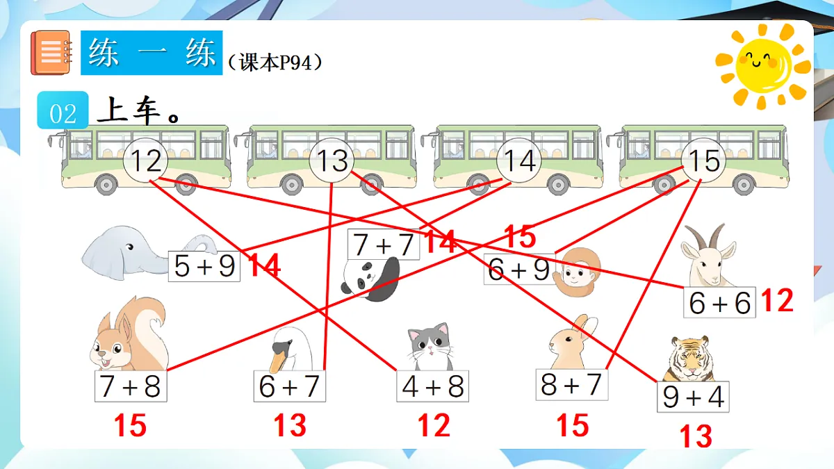 人教版小学数学一年级上册 第6课时《练一练（P94-P95）》课件第3页