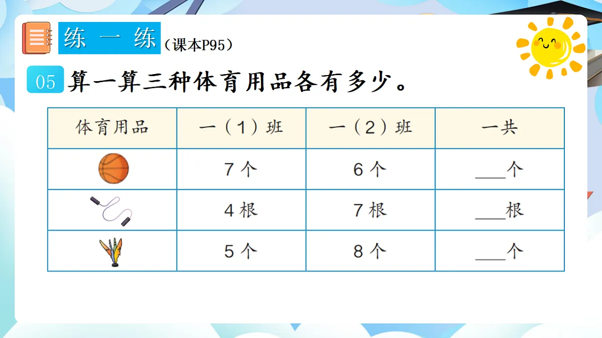 人教版小学数学一年级上册 第6课时《练一练（P94-P95）》课件（无答案版）第6页