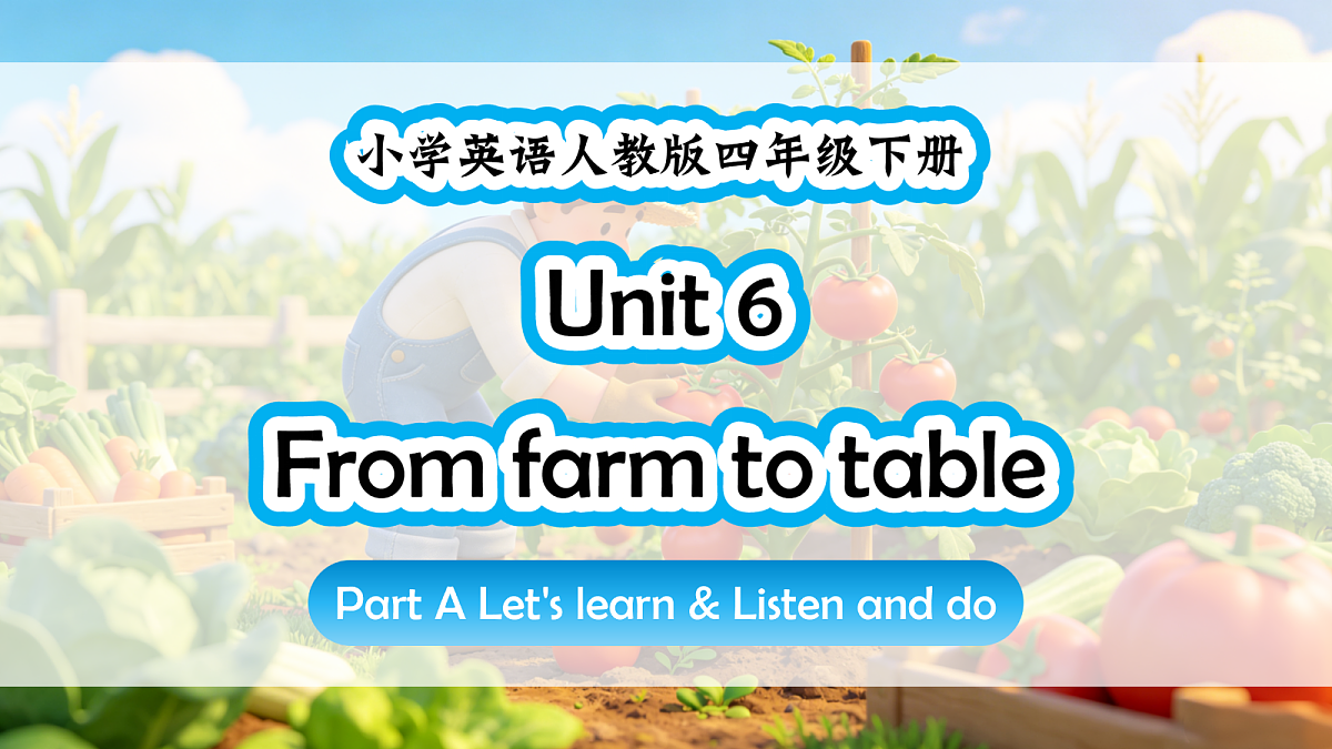 人教PEP四下Unit 6 课时 2 Part A Let's learn & Listen and do第1页