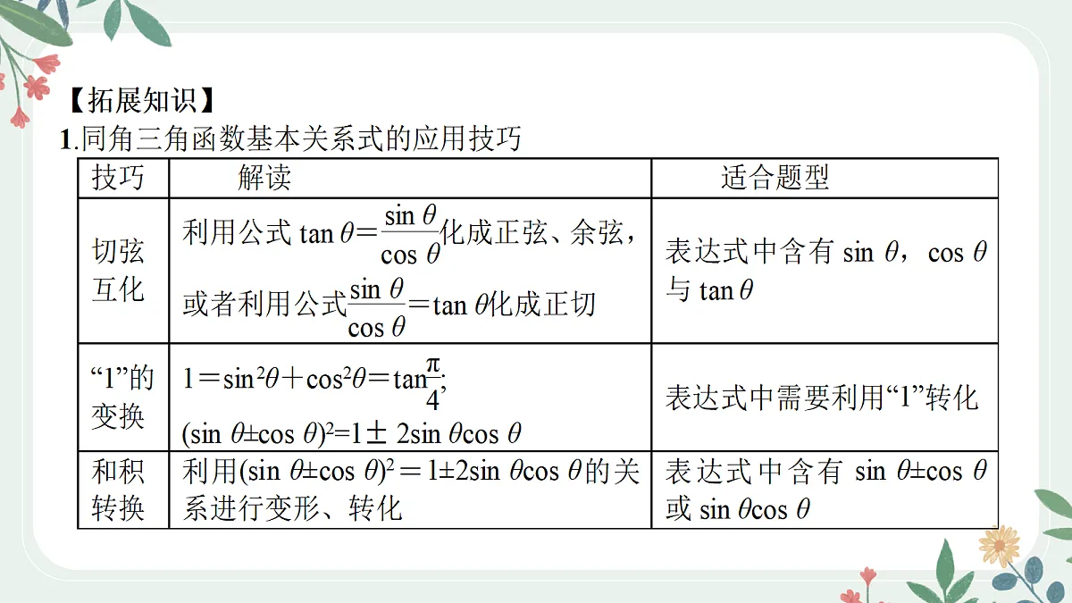 第四章 课时2 同角三角函数的基本关系与诱导公式第6页