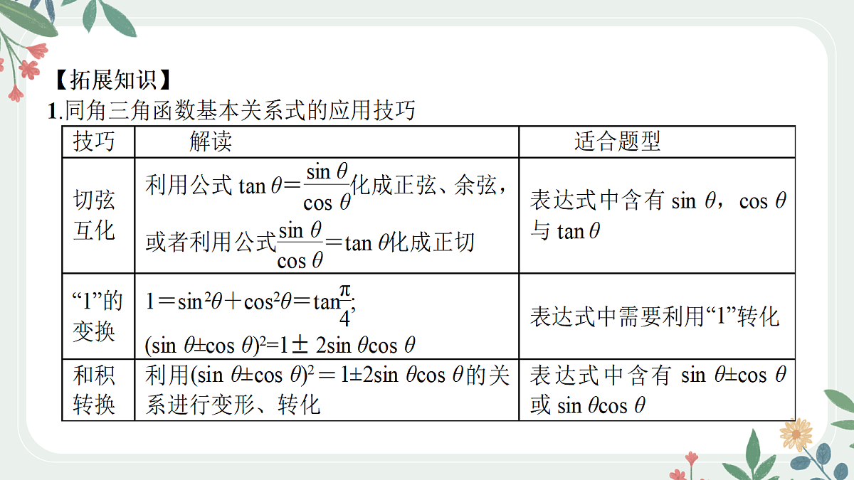 第四章 课时2 同角三角函数的基本关系与诱导公式第6页