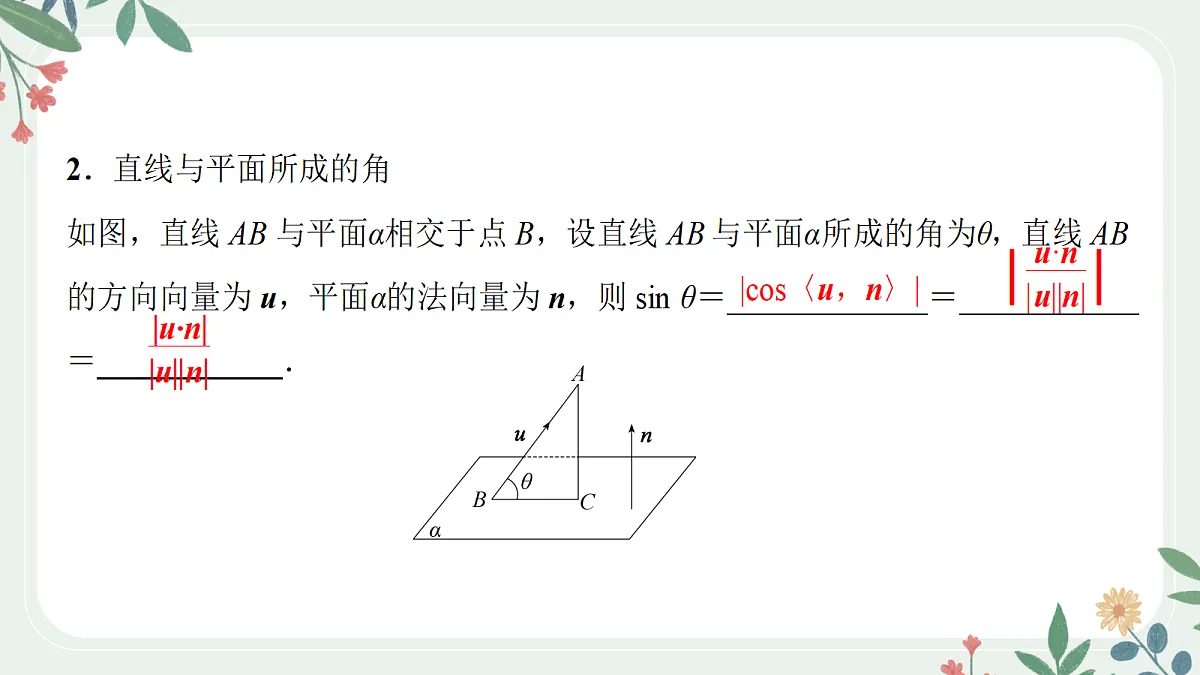 第七章 课时9 向量法求空间角与距离第4页