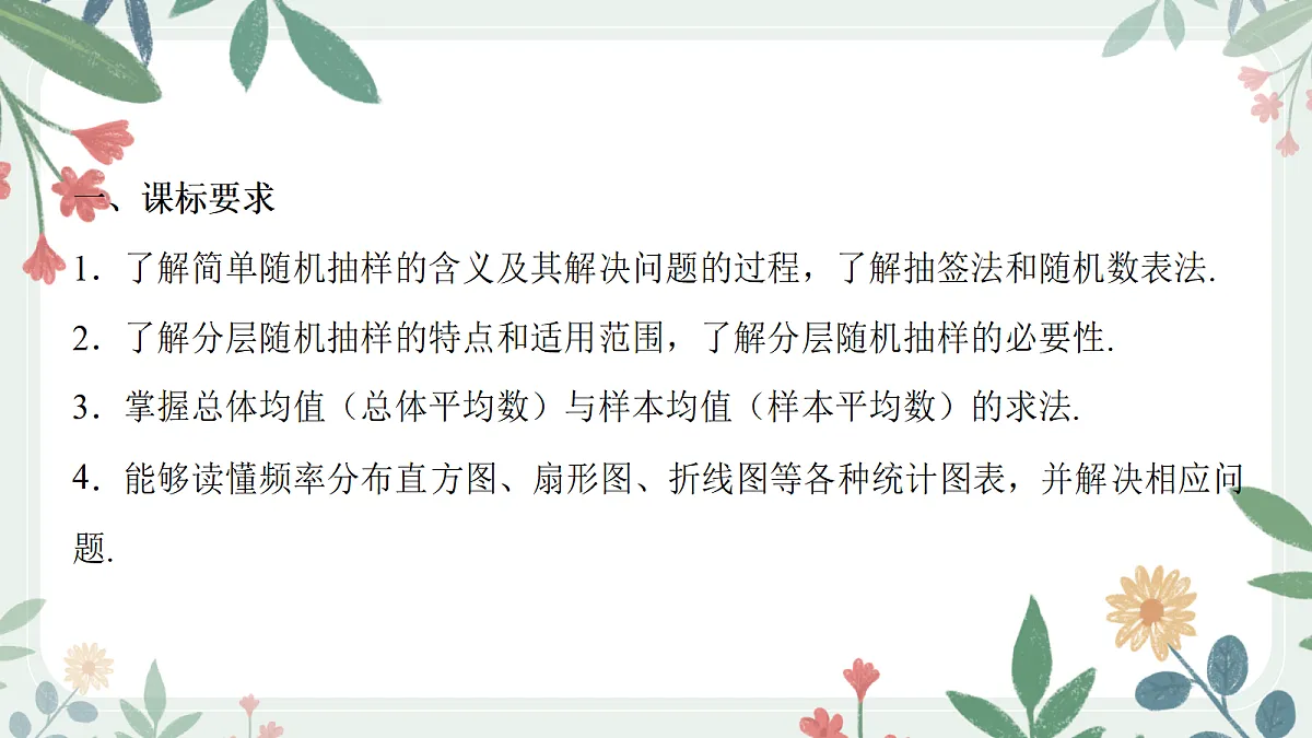 第十章 课时1 随机抽样、统计图表 第2页