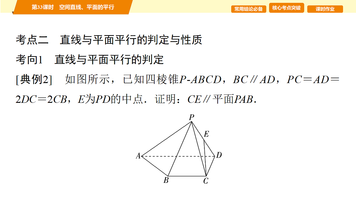 第七章　第33课时　空间直线、平面的平行第7页