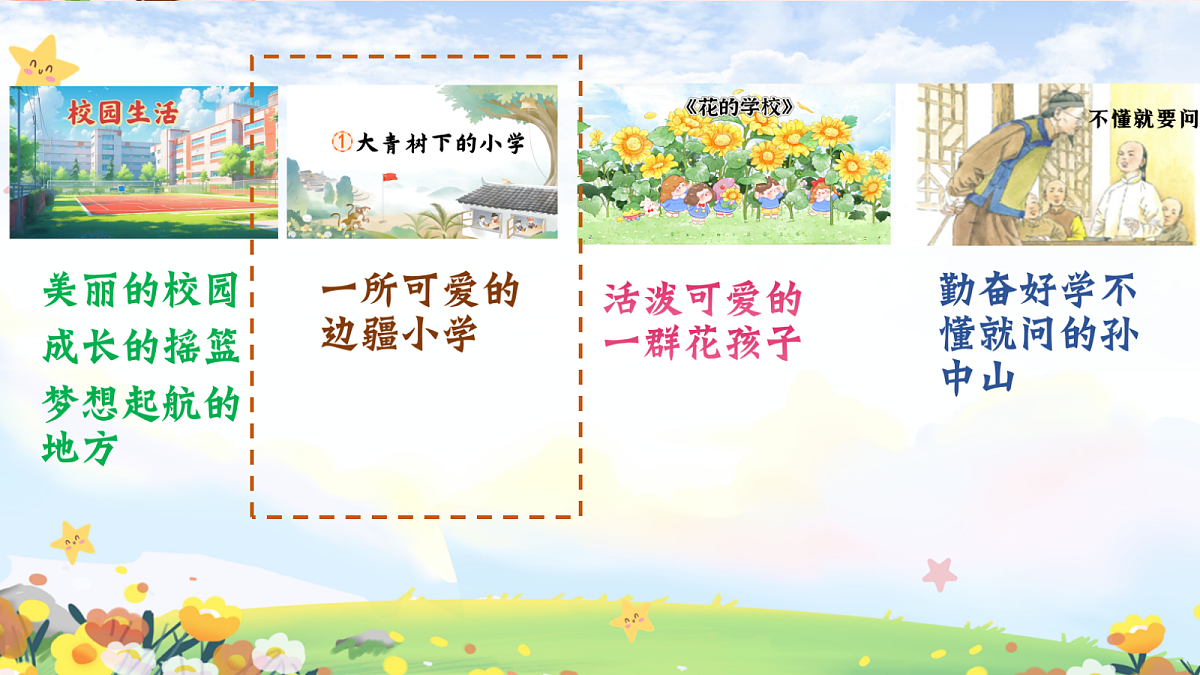 人教部编版语文三上第1课《大青树下的小学》 课件第2页
