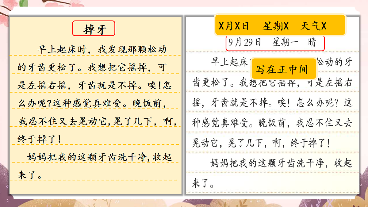 人教部编版语文三上 第二单元 习作《写日记》 课件第6页