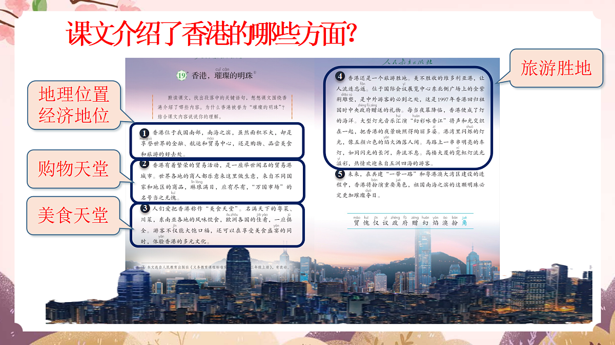 人教部编版语文三上第19课《香港，璀璨的明珠》 课件第8页