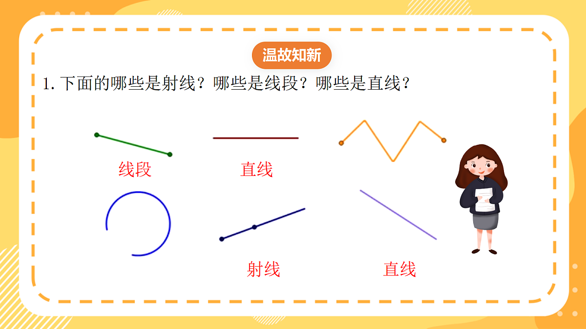（新教材）西师大版数学三上6.3《线段、射线和直线的关系》（课件）第3页