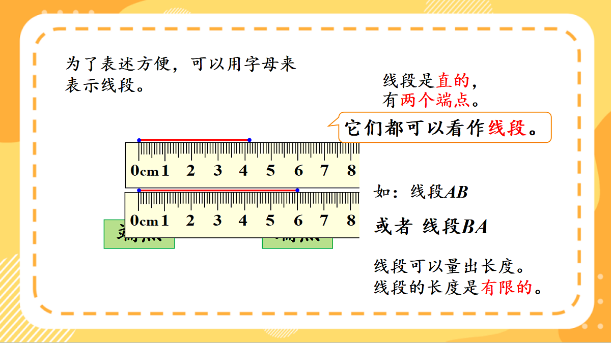(新教材)人教版数学三上  5.1《线段、射线、直线及两点间的距离》课件第8页
