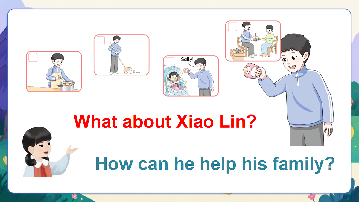 （新教材）人教版PEP英语四上Unit 1 《Helping at home》 PB B Read and write ＆ C Reading time 课件第6页