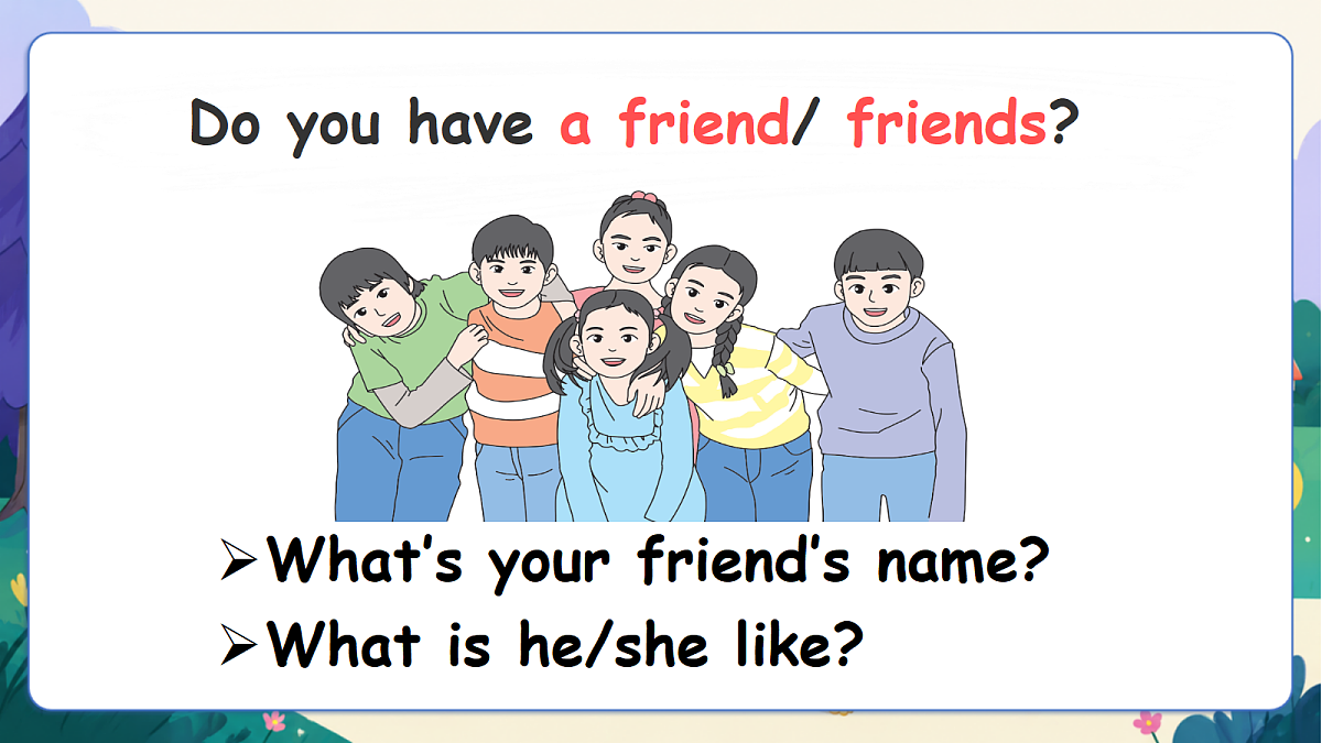 （新教材）人教版PEP英语四上Unit 2 《My friends》 PA let's talkPA Let's talk 课件第4页