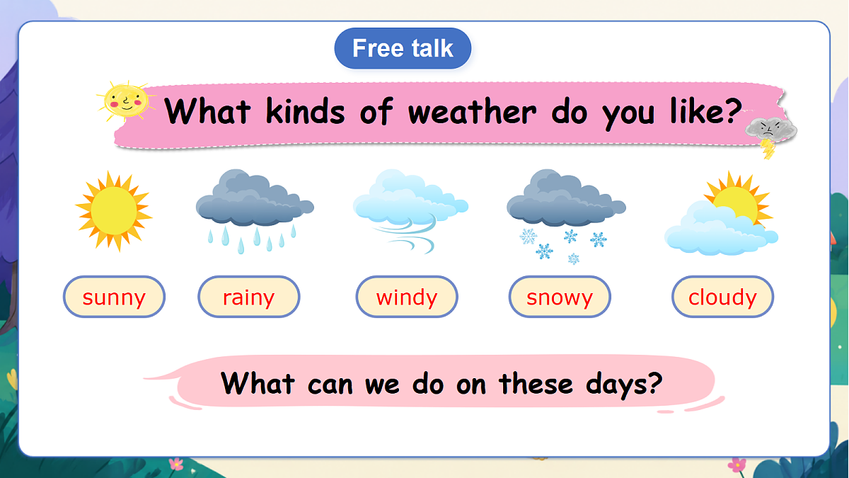 （新教材）人教版PEP英语四上Unit 5 《The weather and us》PB Let's learn 课件第8页