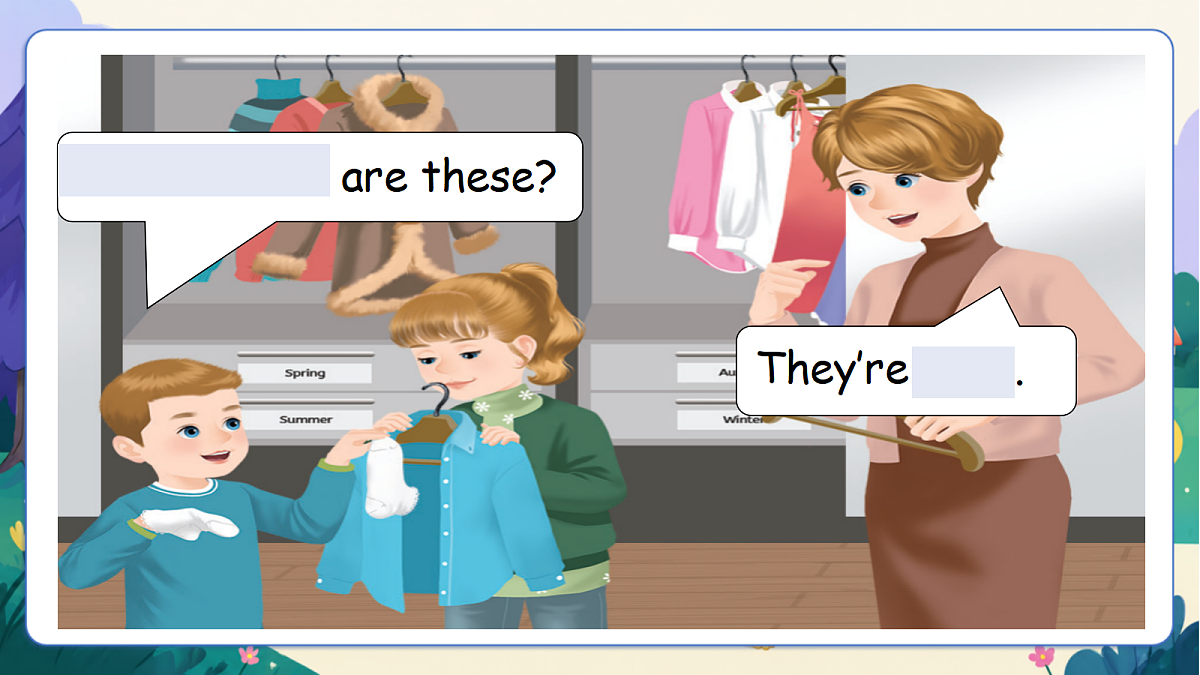 （新教材）人教版PEP英语四上Unit 6 《Changing for the seasons》 PA let's learn课件第6页