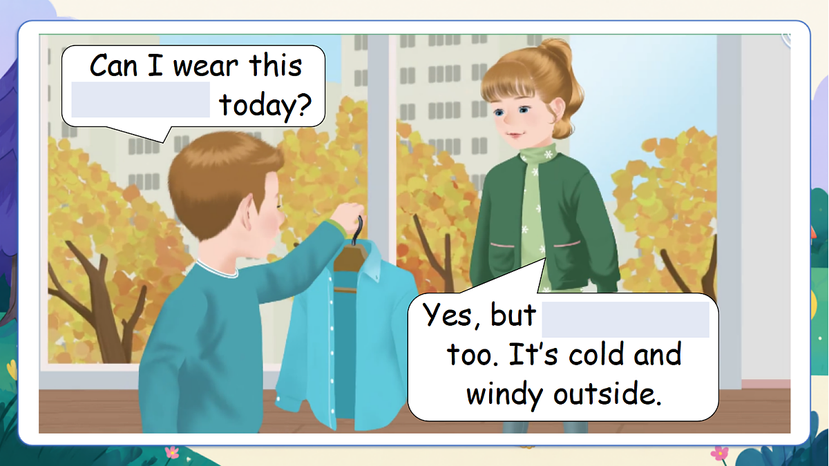 （新教材）人教版PEP英语四上Unit 6 《Changing for the seasons》 PA let's learn课件第7页