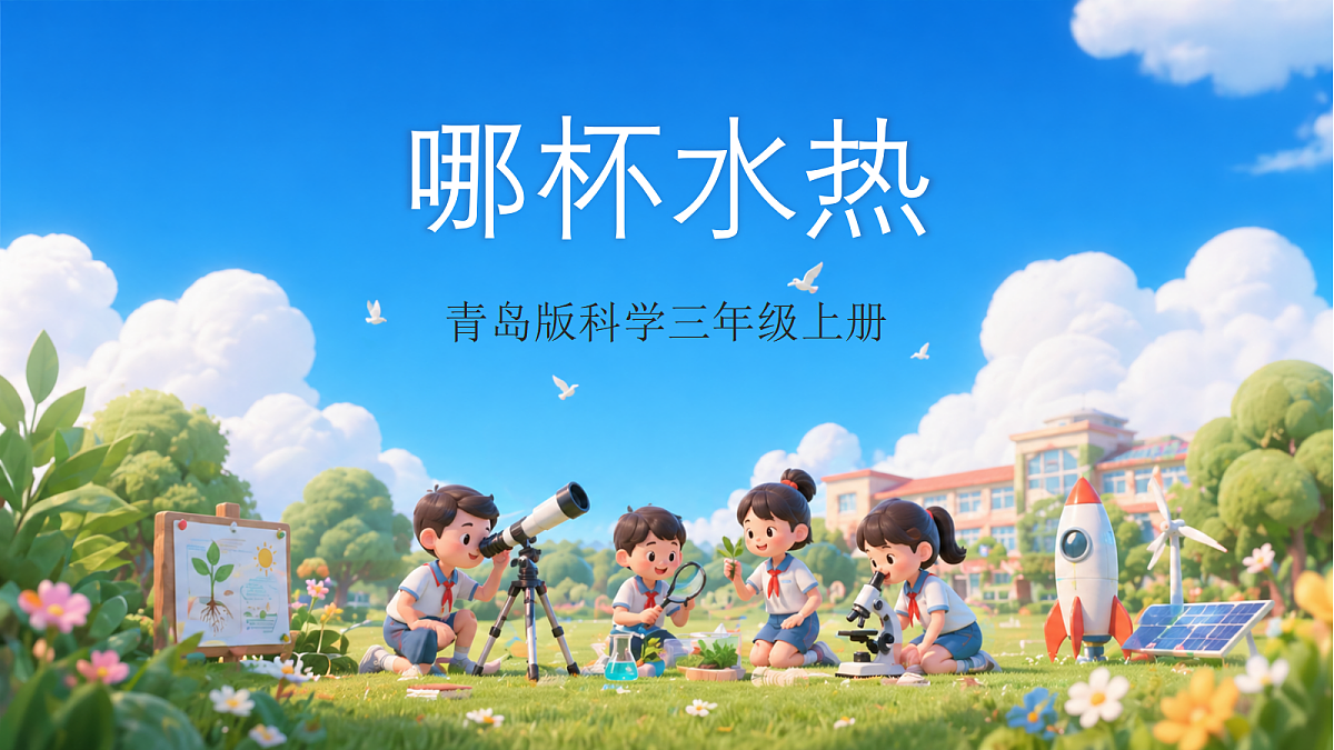 青岛版（六三制）2024科学三上3.10《哪杯水热》课件第1页