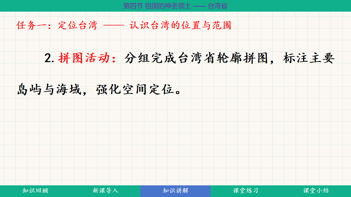 8.4《祖国的神圣领土 —— 台湾省》第1课时“不可分割的神圣领土 台湾的自然环境”教学课件第7页