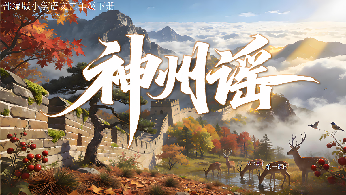 二下第三单元《神州谣》【AI融合】第1页