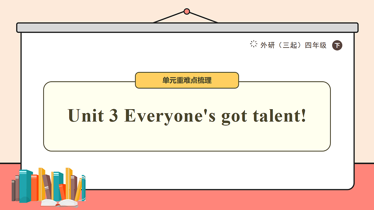 外研四下Unit 3 Everyone's got talent! 复习课件第1页