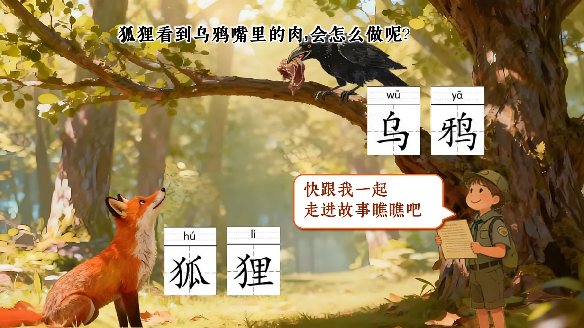 一下第七《狐狸和乌鸦》课件第3页