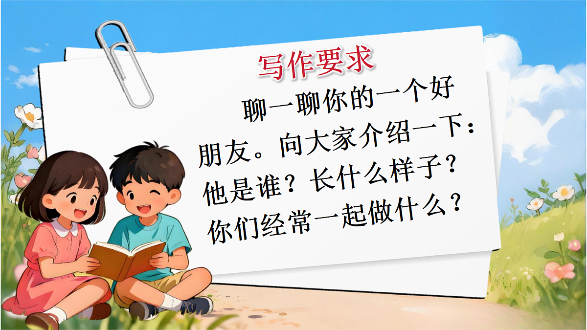第2单元写话：我的好朋友第6页