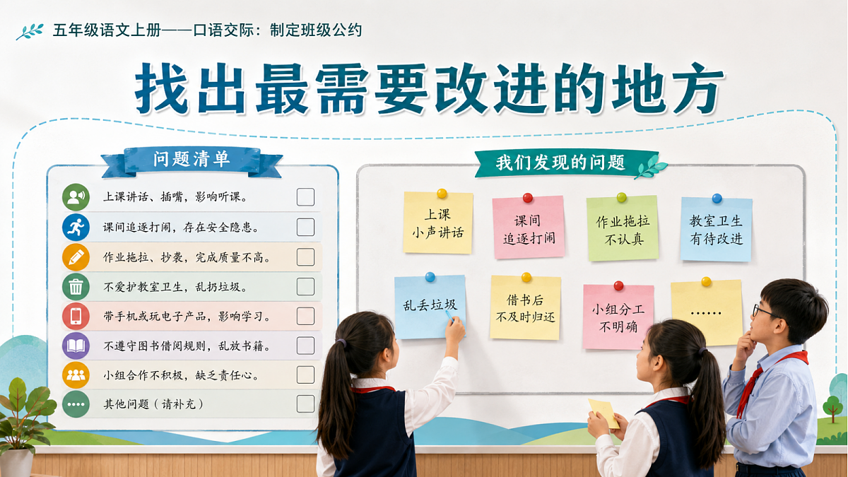 小学六年制统编教材系列课件——五年级语文上册口语交际：制定班级公约第6页