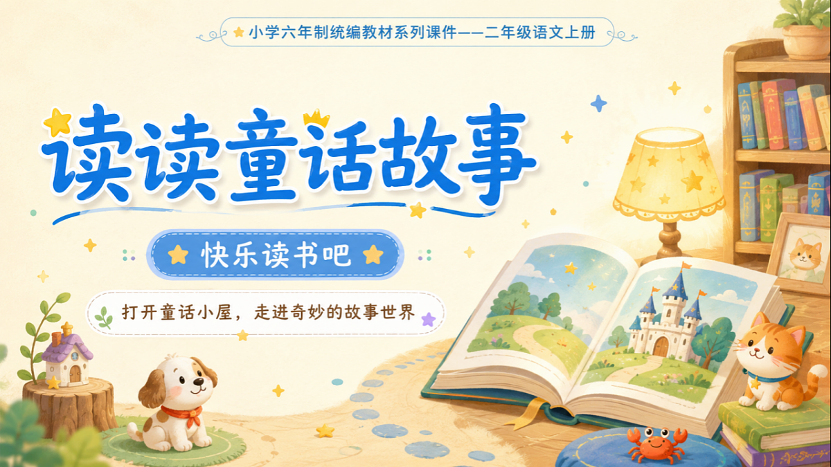 小学六年制统编教材系列课件——二年级语文上册快乐读书吧：读读童话故事第1页