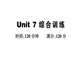 初中英语新人教版九年级上册Unit 7 综合训练作业课件（放映显示答案）（2026秋）