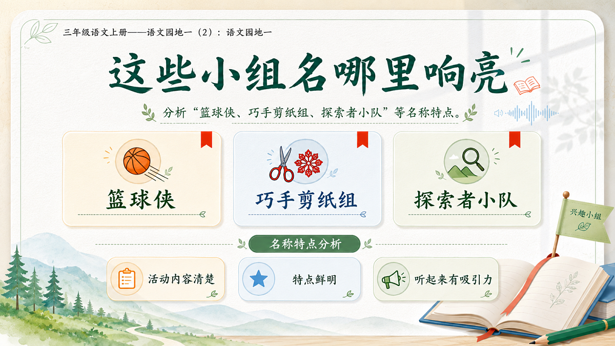 小学六年制统编教材系列课件——三年级语文上册：语文园地一（2）第4页