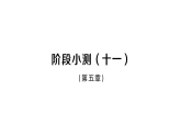 初中数学新北师大版九年级上册阶段小测（十一）课后作业课件（放映显示答案）（2026秋）