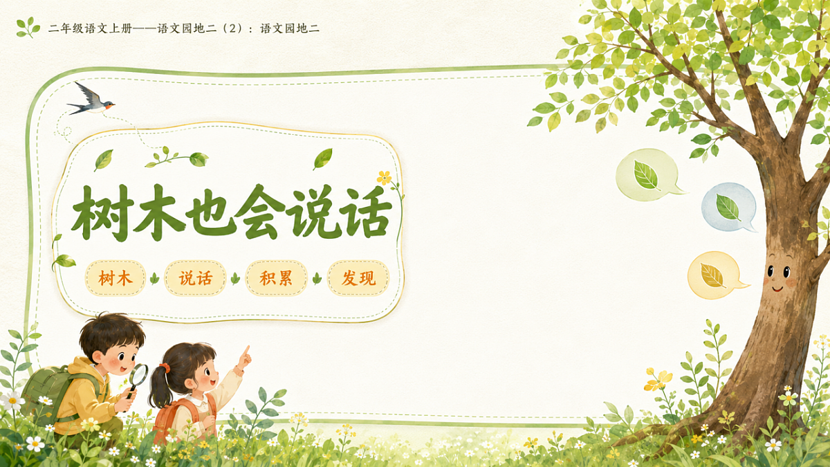 小学六年制统编教材系列课件——二年级语文上册语文园地二（2）：语文园地二第3页