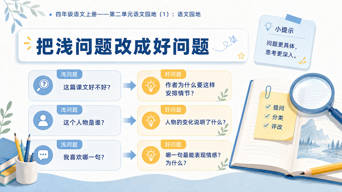小学六年制统编教材系列课件——四年级语文上册：第二单元语文园地（1）第8页