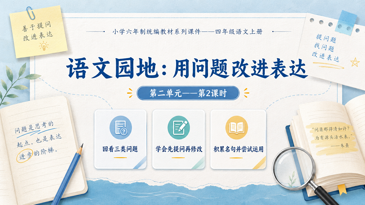 小学六年制统编教材系列课件——四年级语文上册：第二单元语文园地（2）第1页