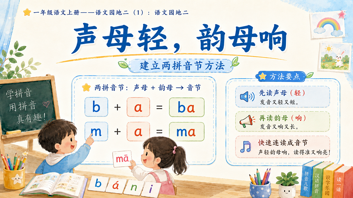 小学六年制统编教材系列课件——一年级语文上册语文园地二（1）：语文园地二第8页