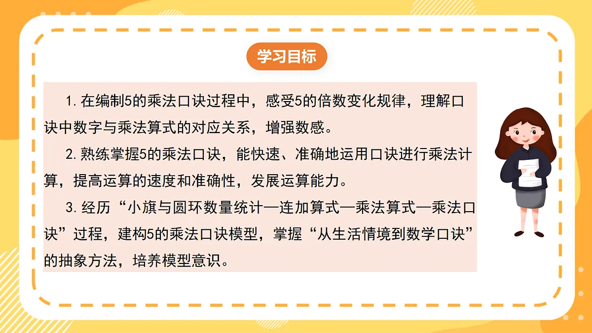 西师大版数学二上2.6《5的乘法口诀》（课件）第2页