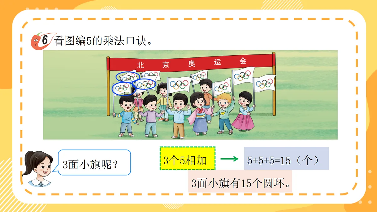 西师大版数学二上2.6《5的乘法口诀》（课件）第8页