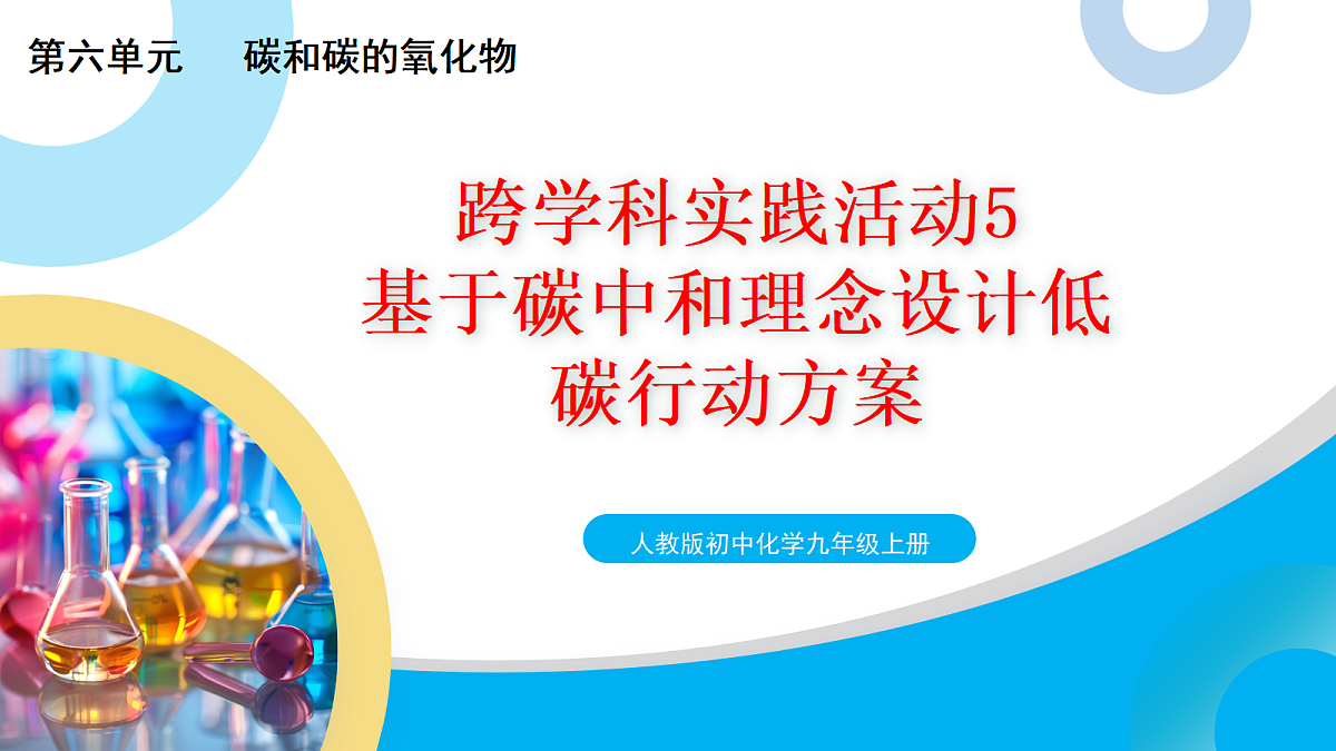 【教育好课堂】跨学科实践活动5 基于碳中和理念设计低碳行动方案课件PPT第1页