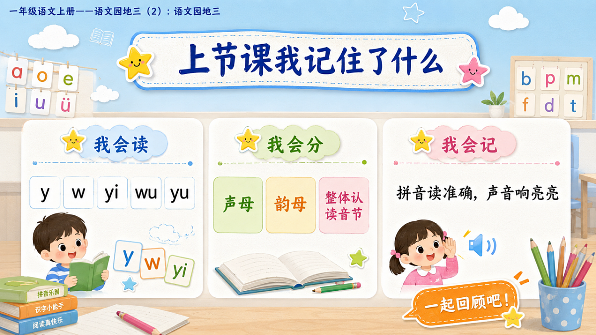 小学六年制统编教材系列课件——一年级语文上册：语文园地三（2）第2页