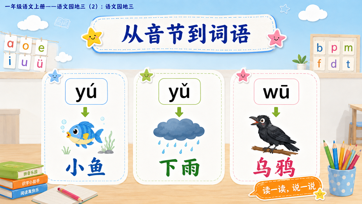 小学六年制统编教材系列课件——一年级语文上册：语文园地三（2）第4页