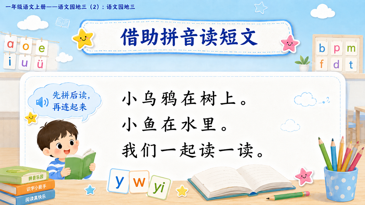 小学六年制统编教材系列课件——一年级语文上册：语文园地三（2）第7页
