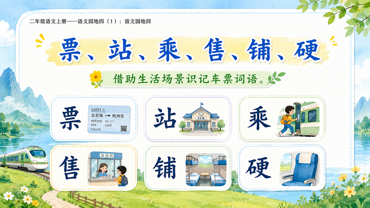 小学六年制统编教材系列课件——二年级语文上册：语文园地四（1）第5页