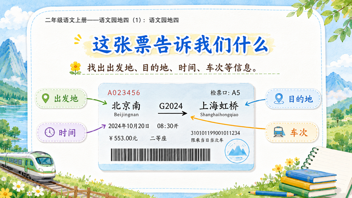 小学六年制统编教材系列课件——二年级语文上册：语文园地四（1）第6页