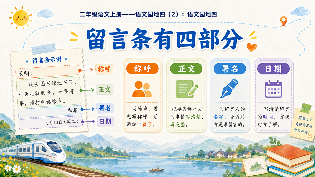 小学六年制统编教材系列课件——二年级语文上册：语文园地四（2）第4页