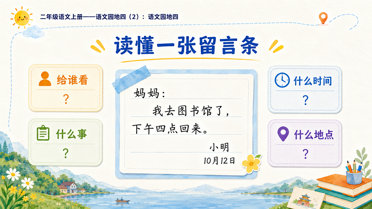 小学六年制统编教材系列课件——二年级语文上册：语文园地四（2）第5页