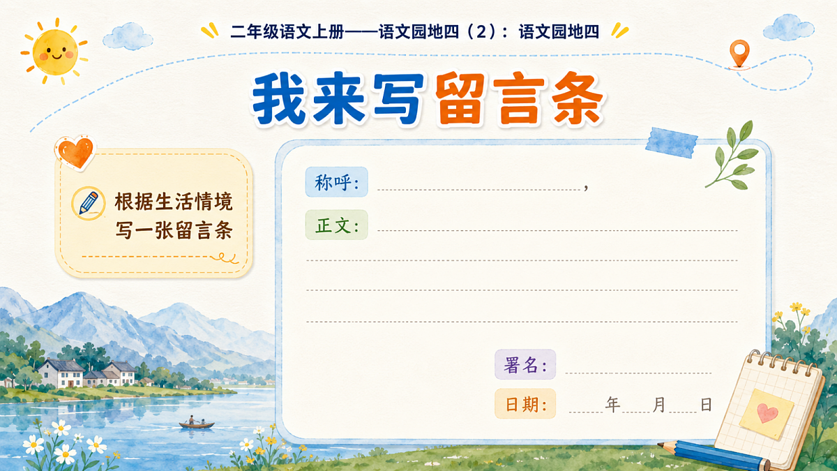 小学六年制统编教材系列课件——二年级语文上册：语文园地四（2）第6页