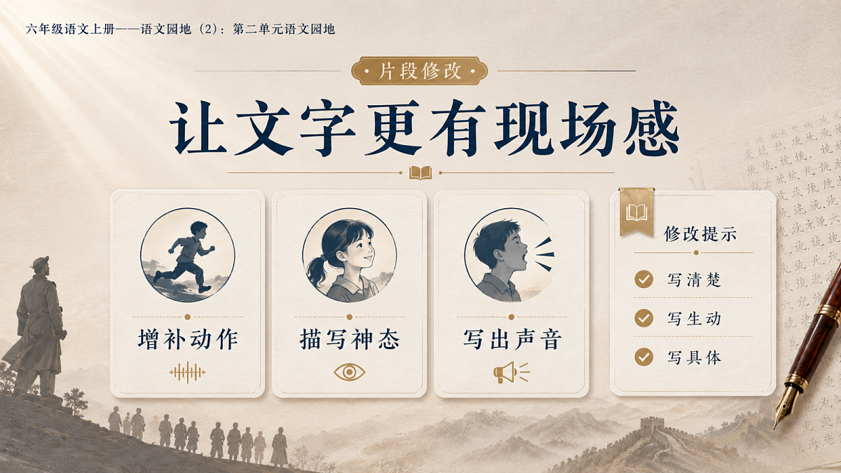 小学六年制统编教材系列课件——六年级语文上册：第二单元语文园地（2）第5页