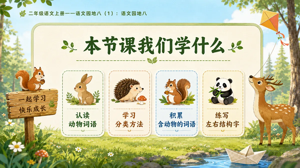 小学六年制统编教材系列课件——二年级语文上册：语文园地八（1）第2页