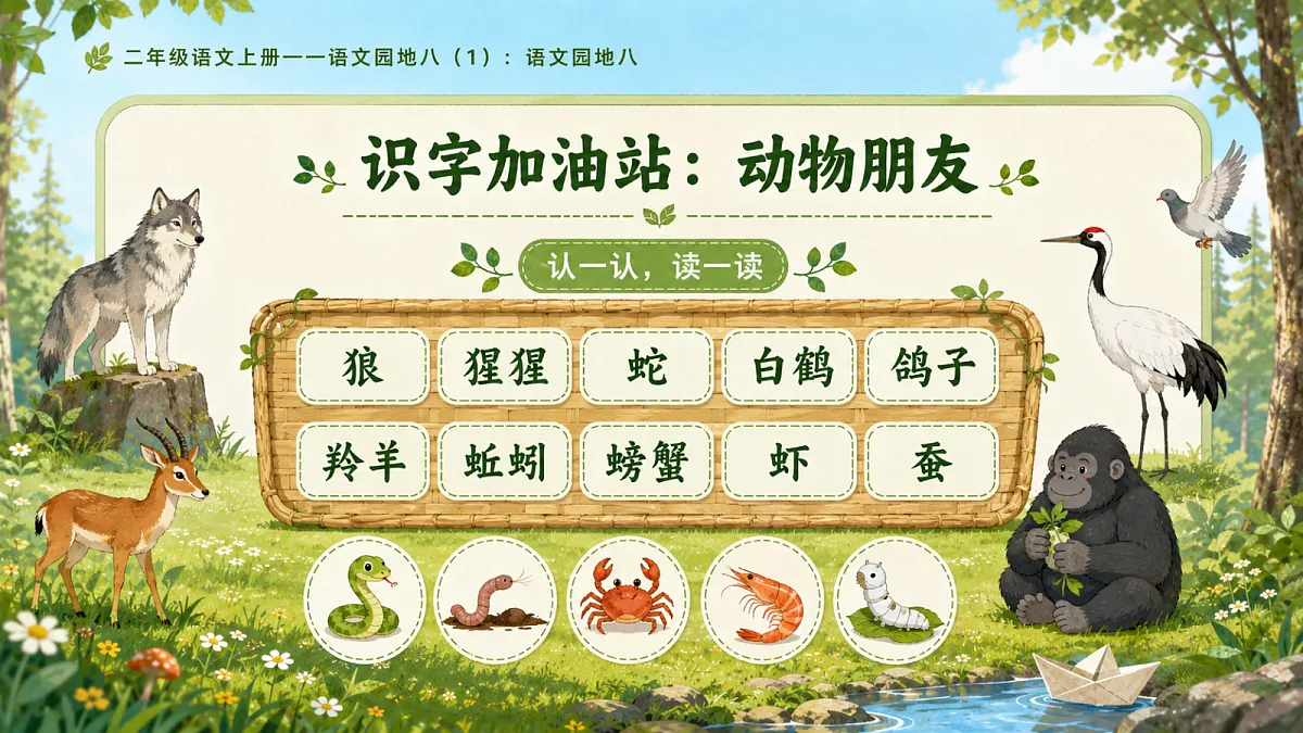 小学六年制统编教材系列课件——二年级语文上册：语文园地八（1）第4页