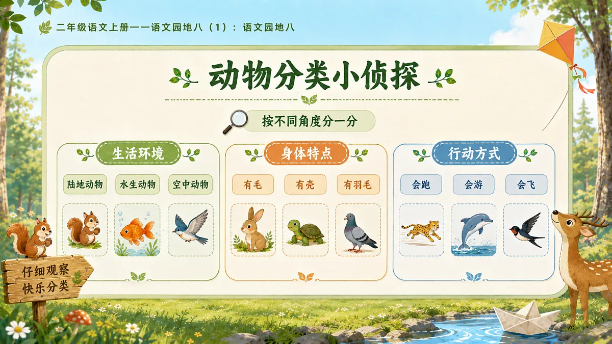 小学六年制统编教材系列课件——二年级语文上册：语文园地八（1）第5页