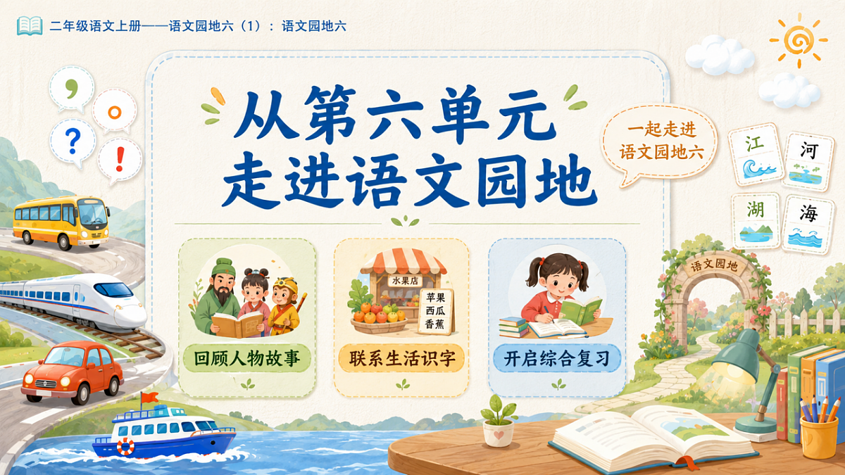 小学六年制统编教材系列课件——二年级语文上册：语文园地六（1）第2页